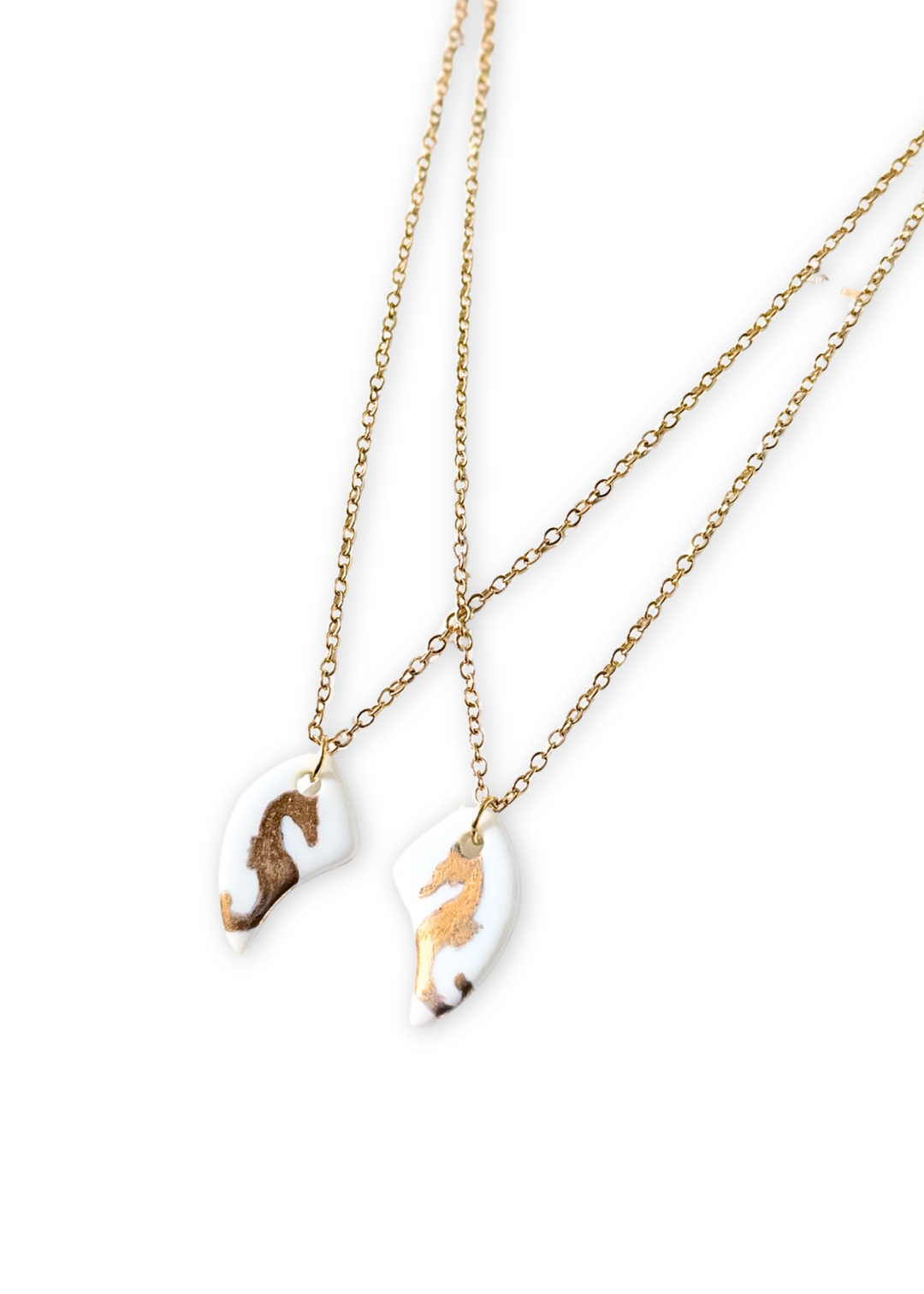 Seahorse Porcelain Pendant Necklace