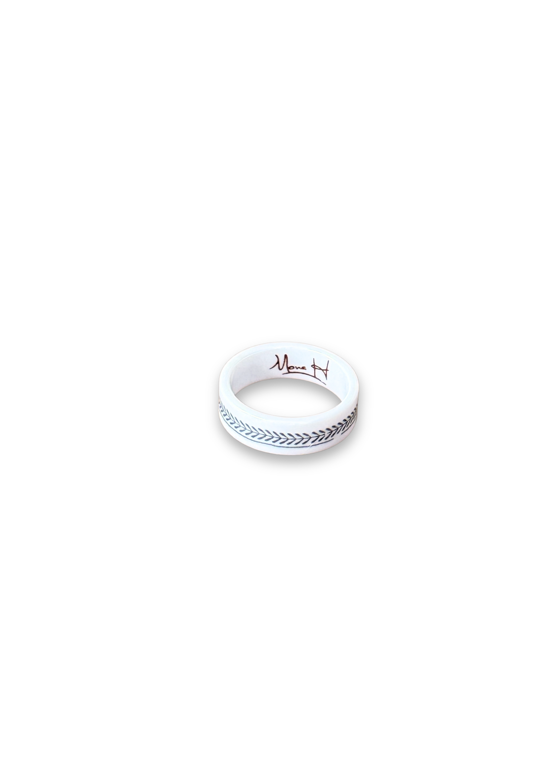 Geometric Porcelain Ring – Size 7