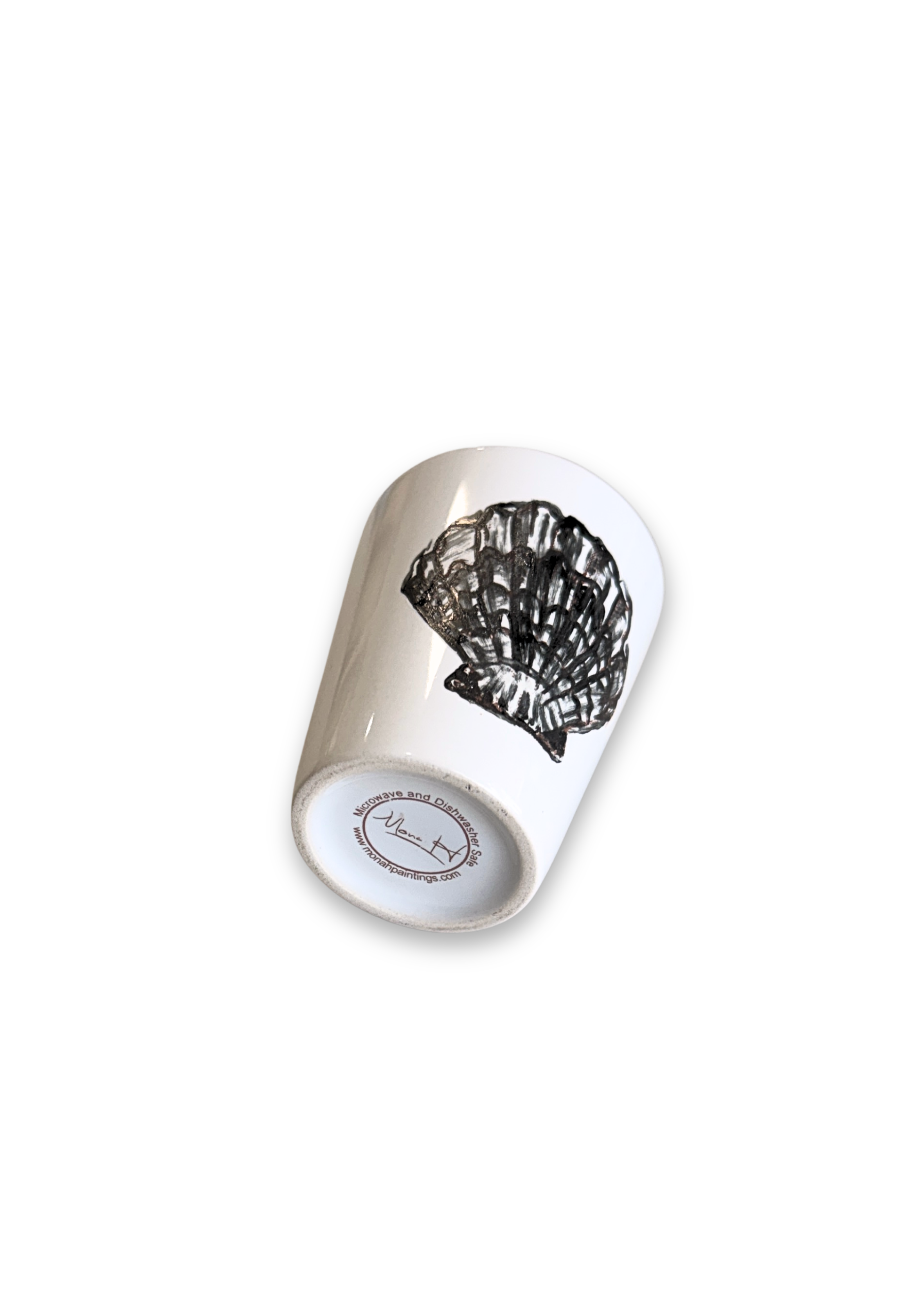 Coastal Black Shell Porcelain Ceramic Shot Glass