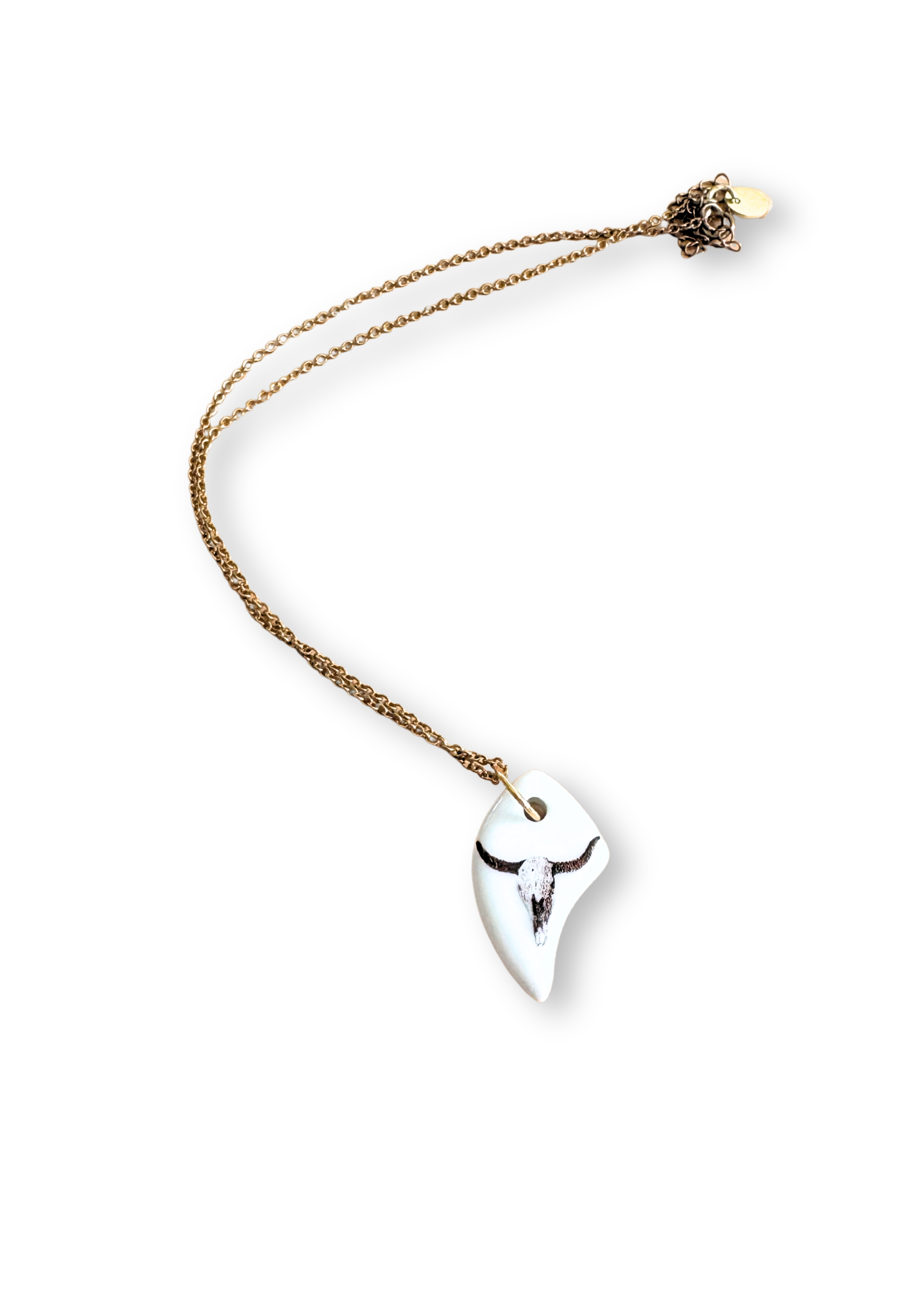 Western Cowboy Pendant Chain Necklace skull