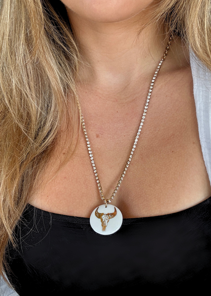 Cowboy Western Pendant Gold Chain Necklace