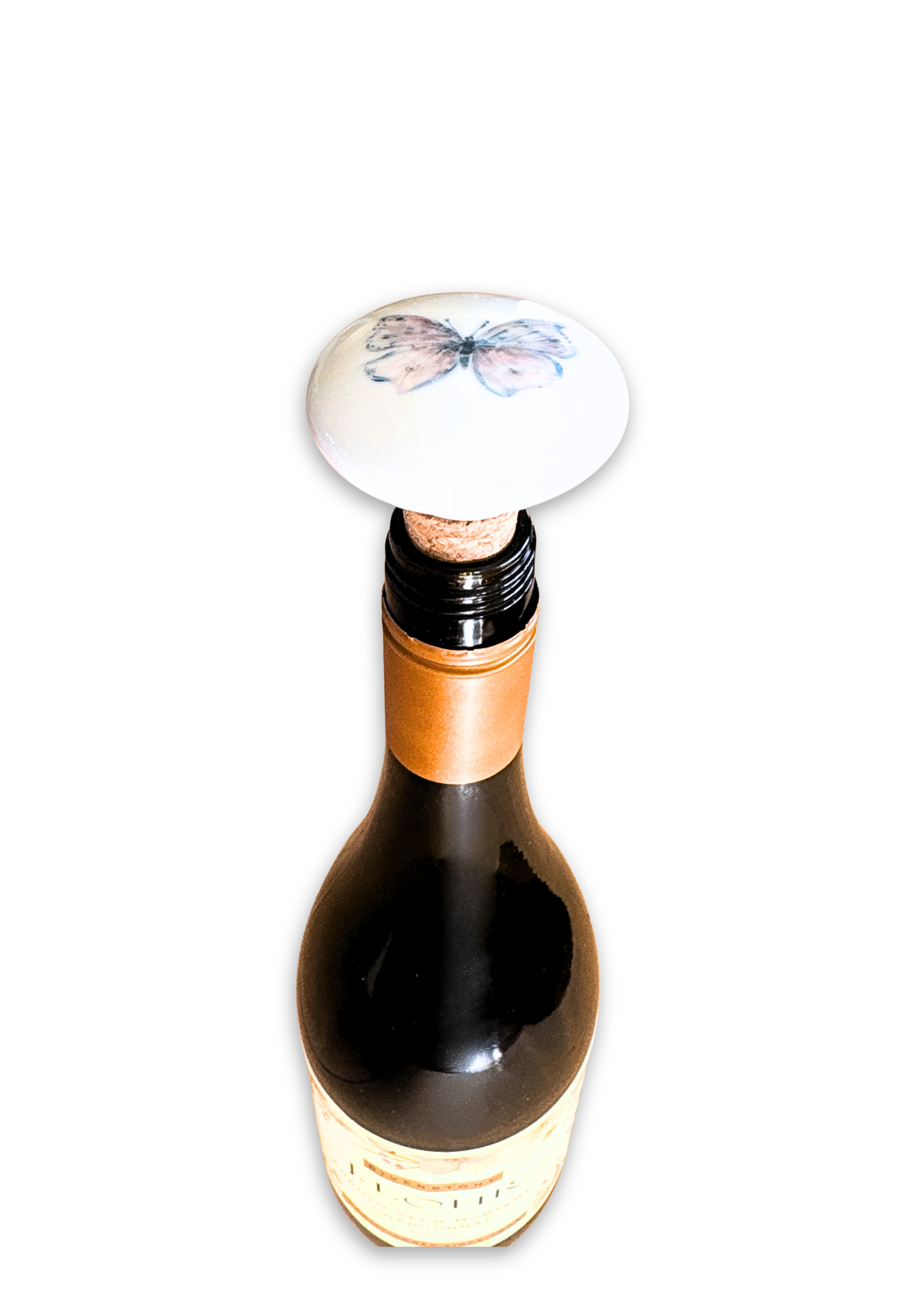 Butterfly Porcelain Wine Cork Stopper