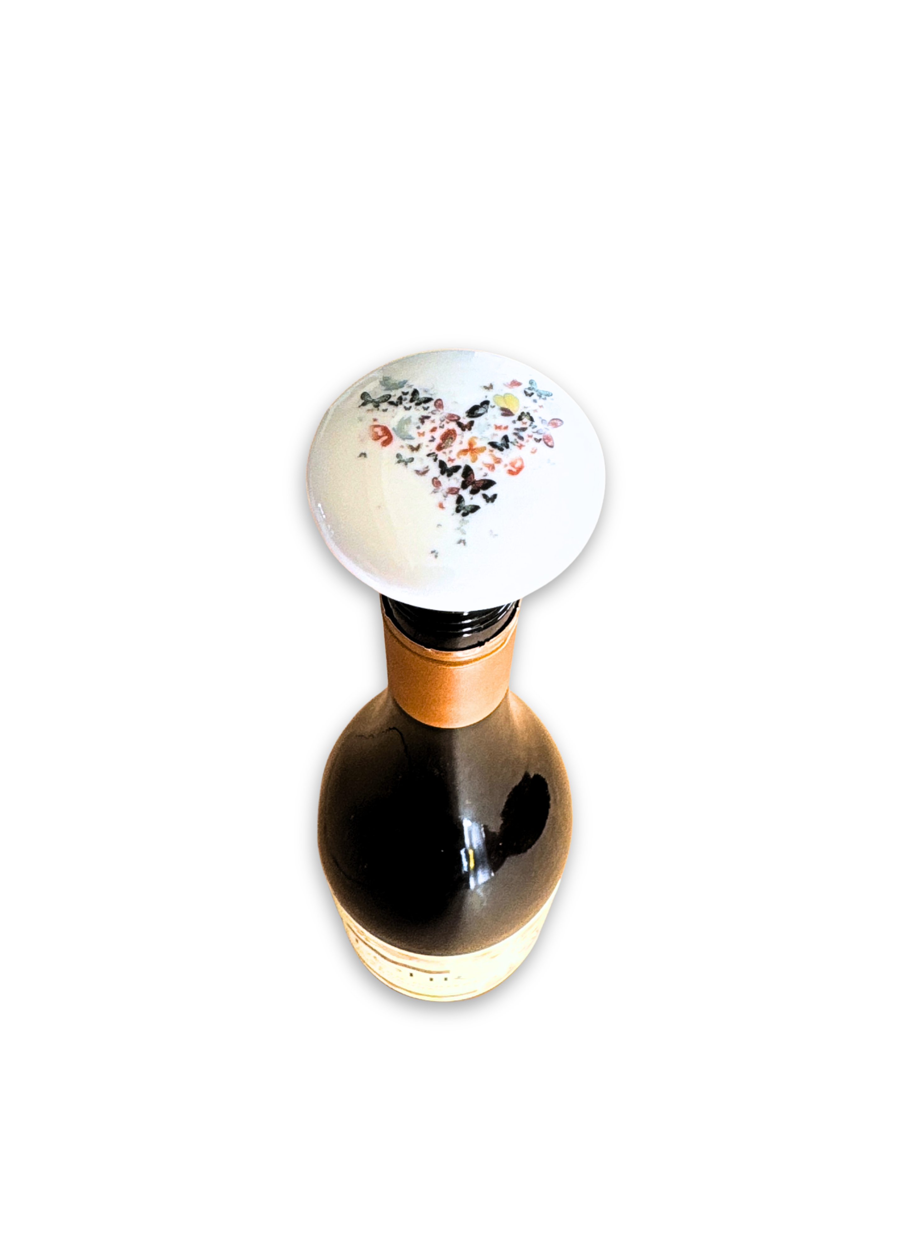 MadebyMonaH Butterfly Heart Wine Cork Stopper - Thumbnail 4