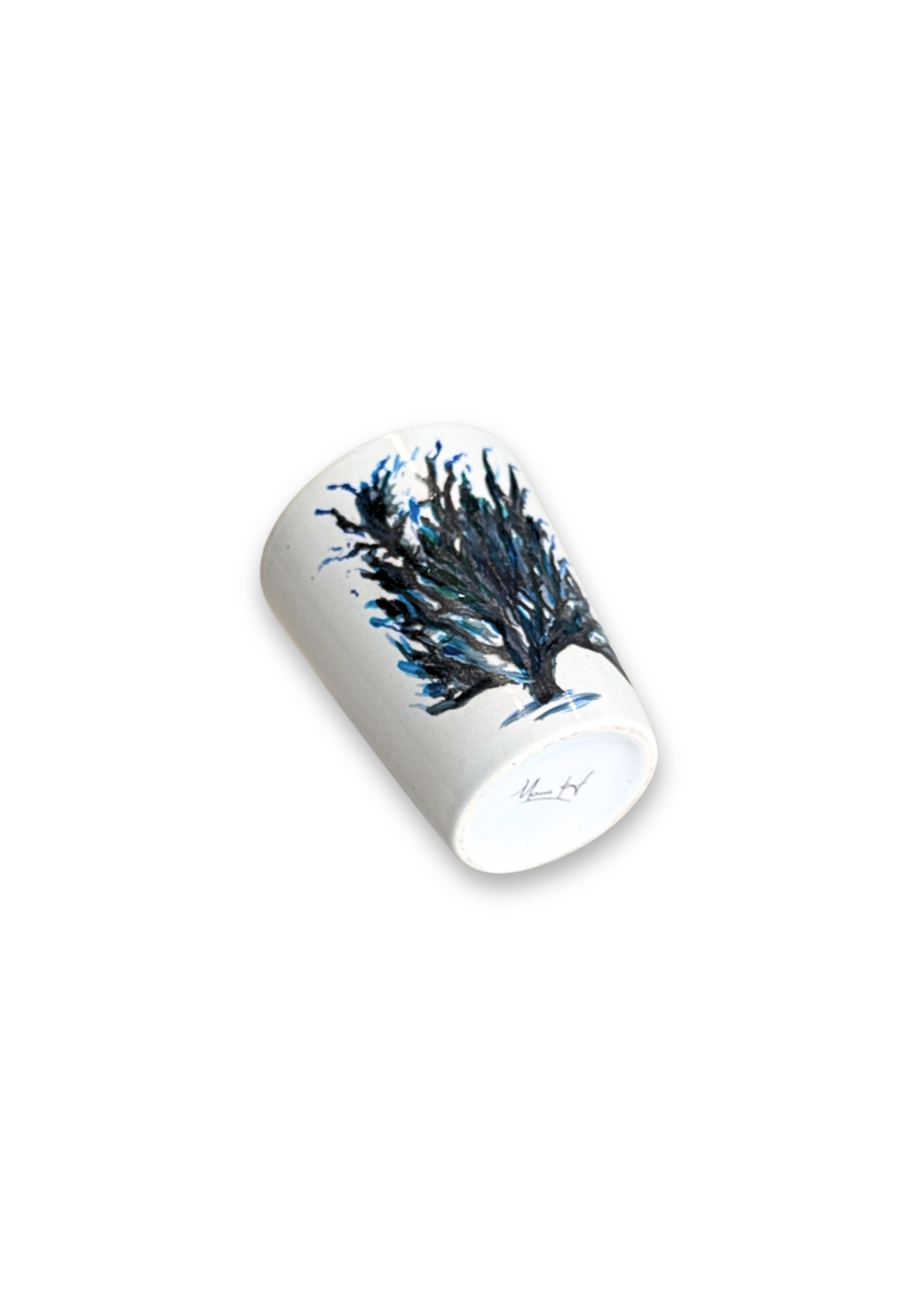 Coastal Coral Porcelain Ceramic Shot Glass