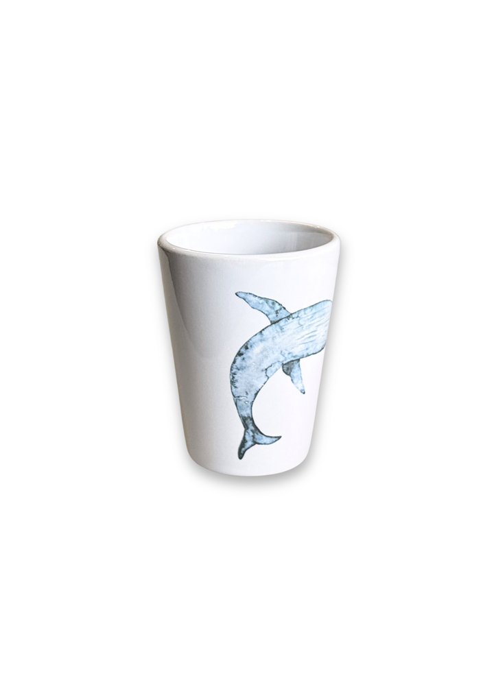 Coastal Whale Porcelain Ceramic Shot Glass