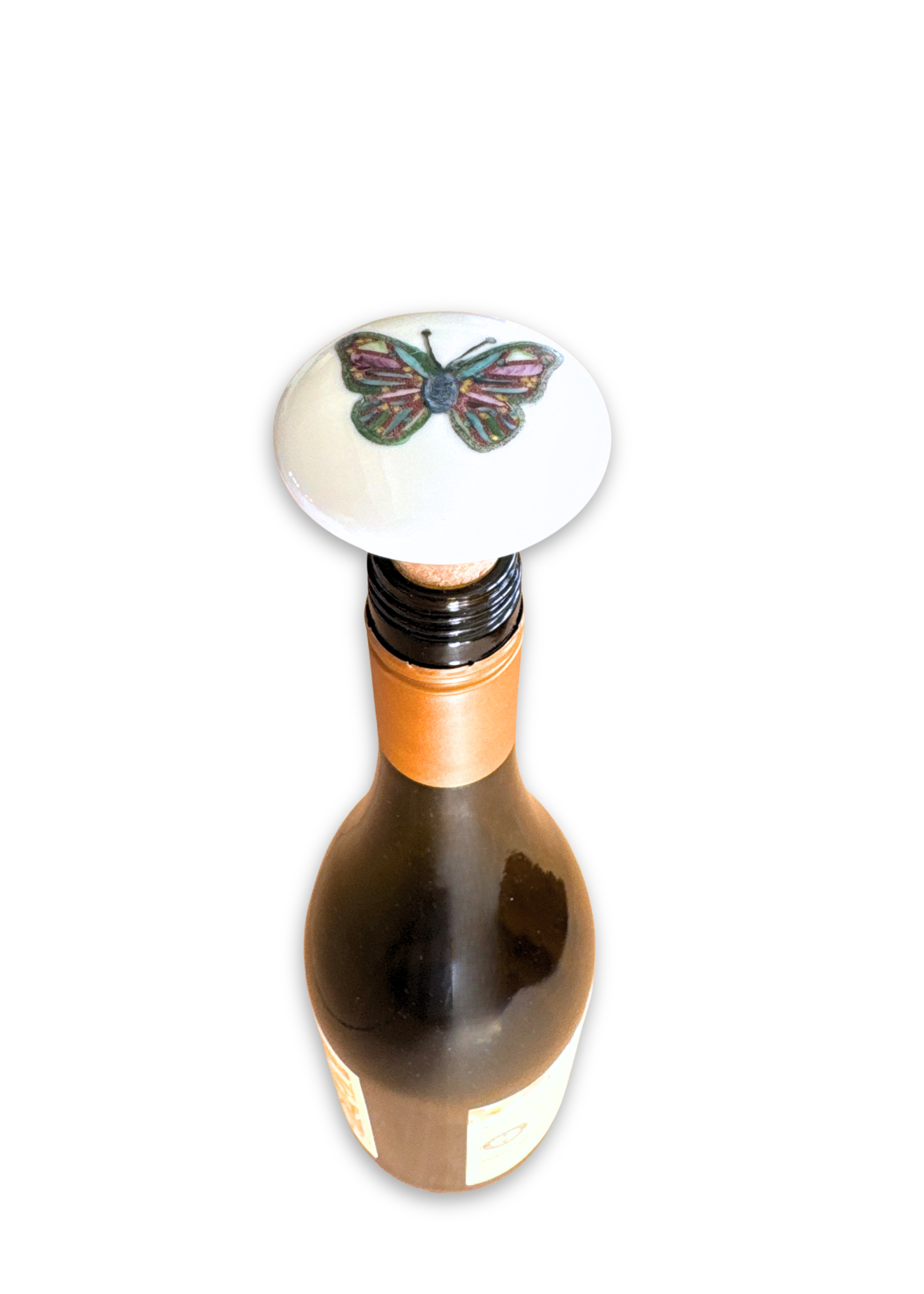 Butterfly Porcelain Wine Cork Stopper