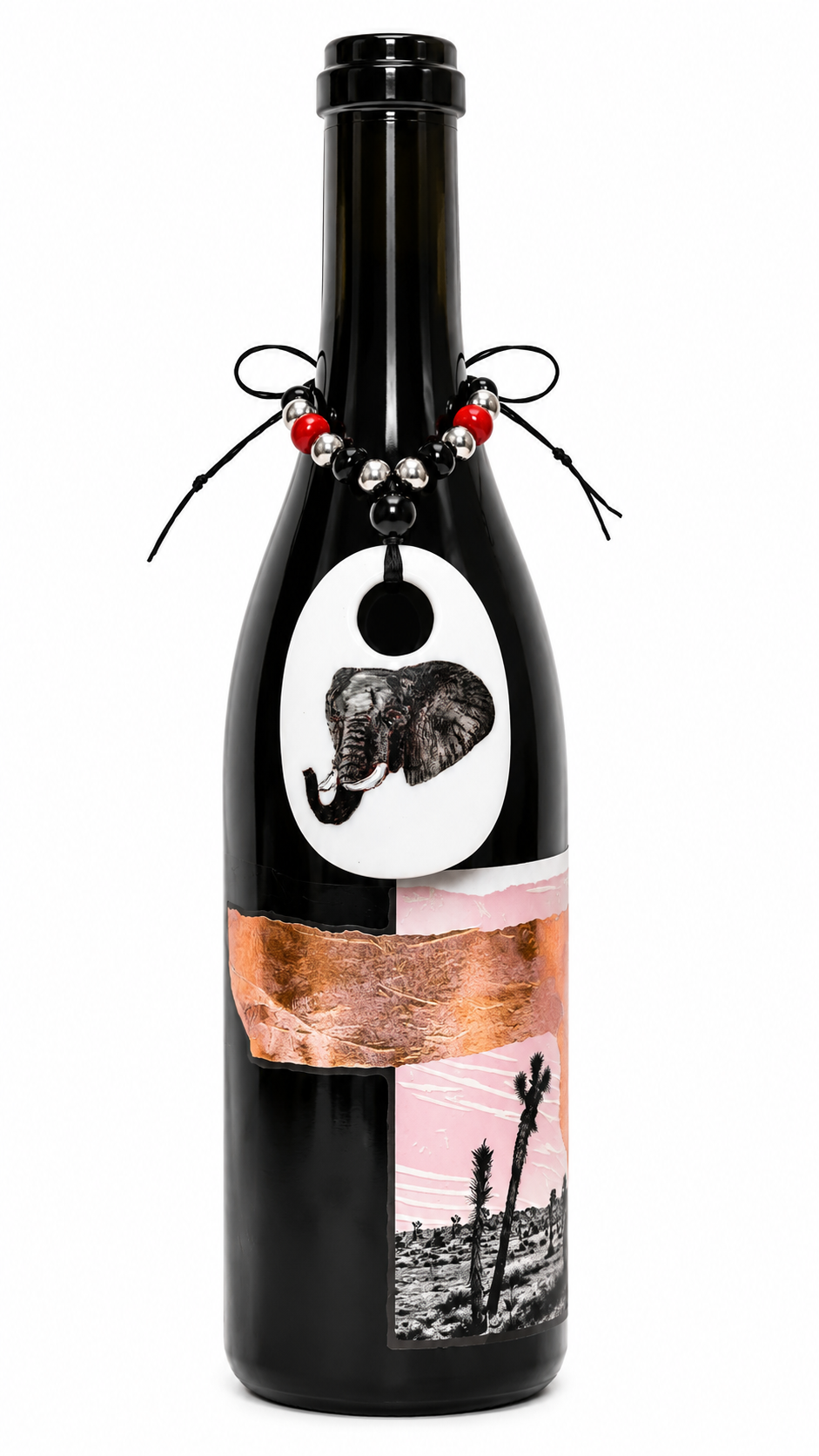 Elephant Porcelain Bottle Tag