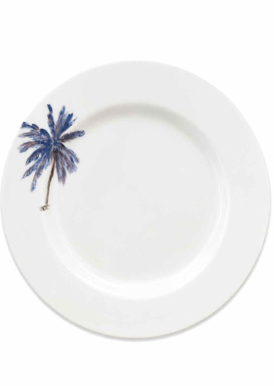 Hand-Painted Palm Tree Porcelain Appetizer Plate – Beach House Décor