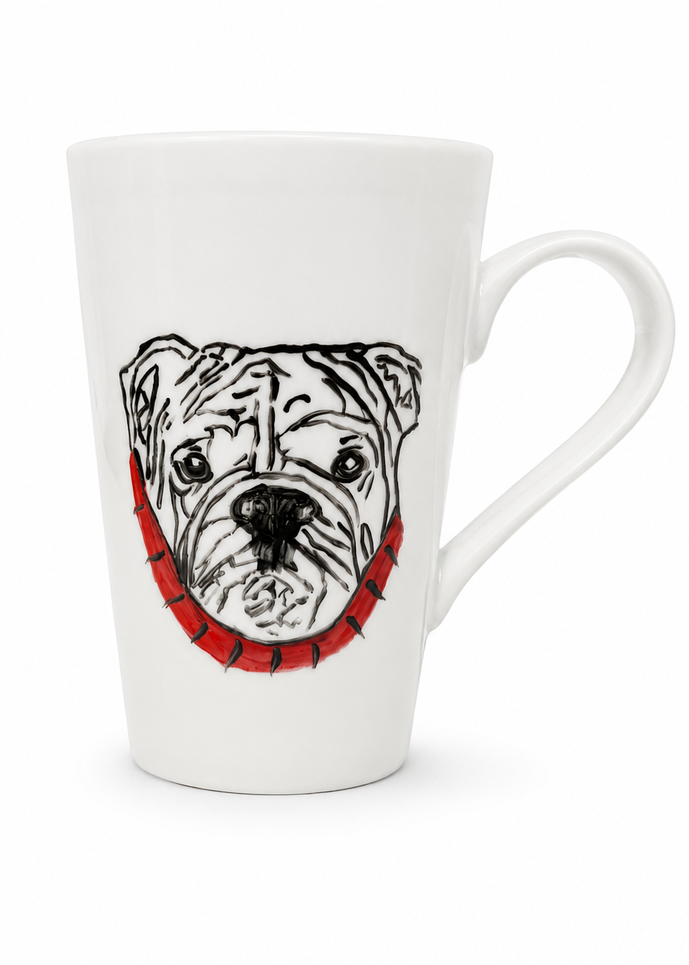 Hand-Painted Bulldog Coffee Mug