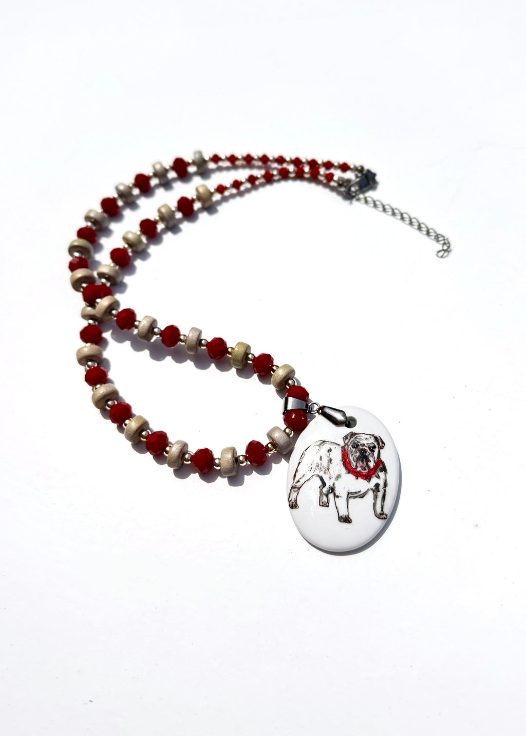 Bulldog Game Day Necklace Mascot Jewelry College Football