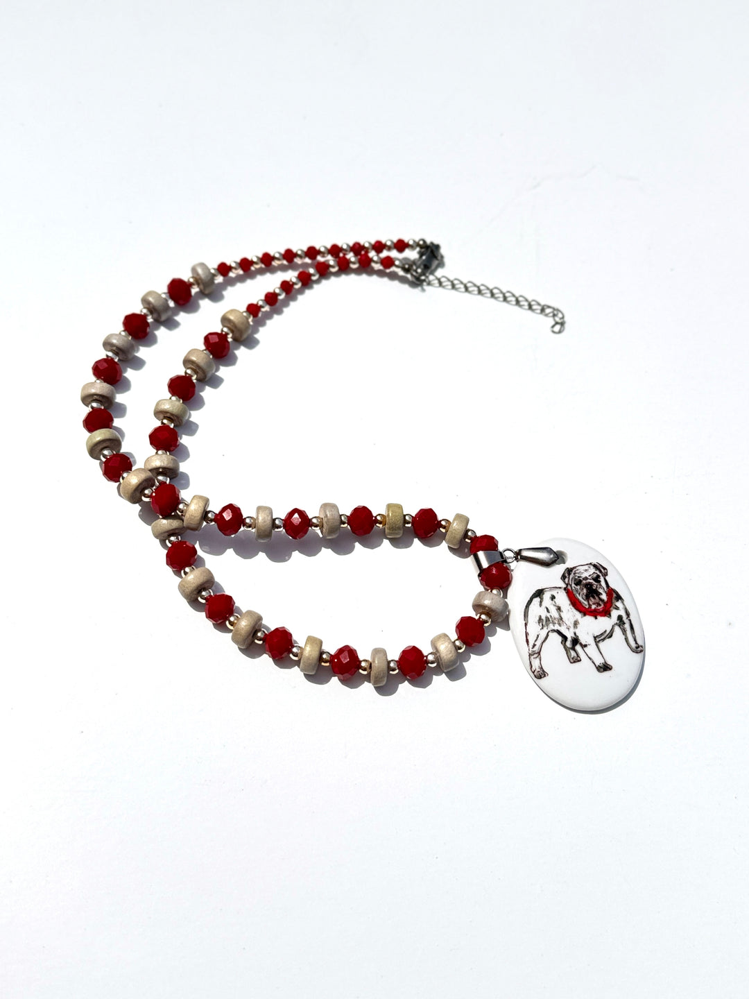 Bulldog Game Day Necklace Mascot Jewelry College Football
