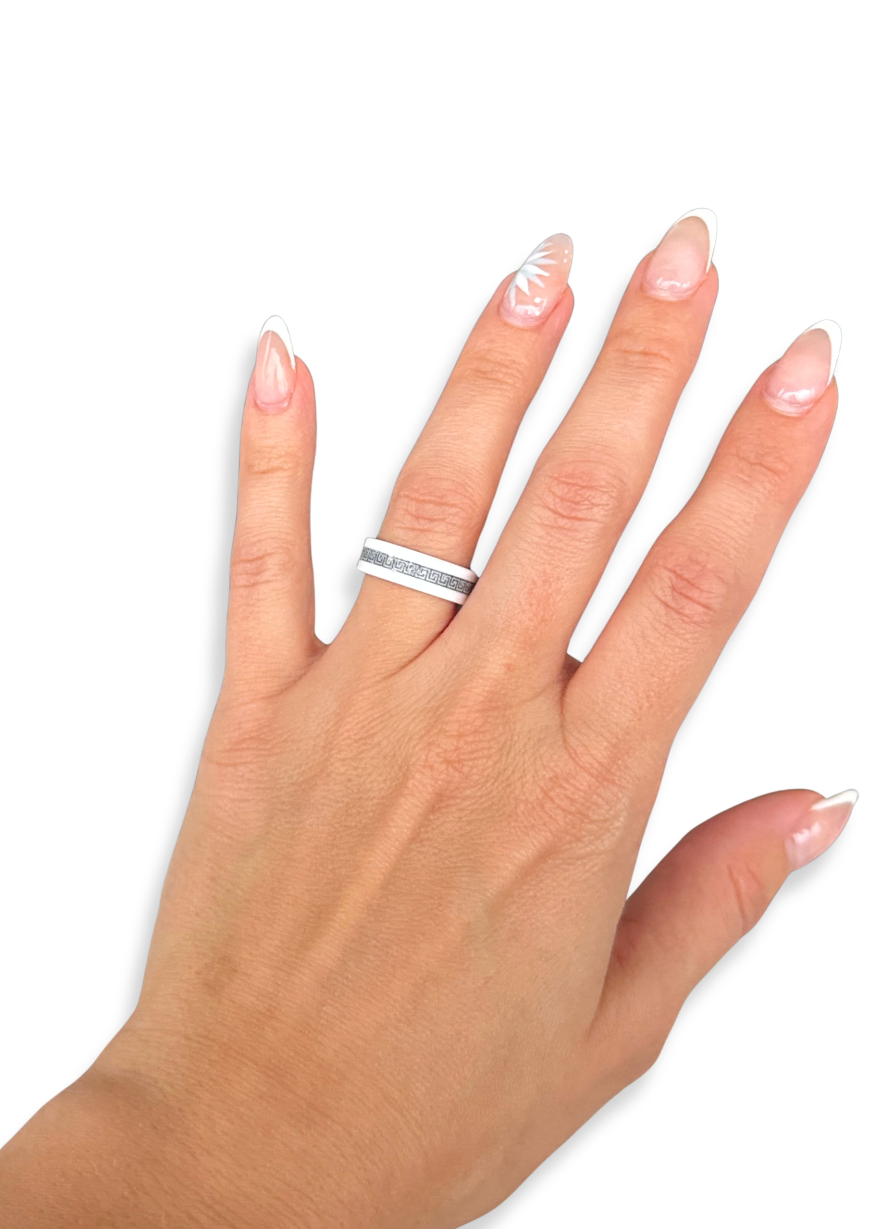 Tribal Porcelain Ring – Size 7