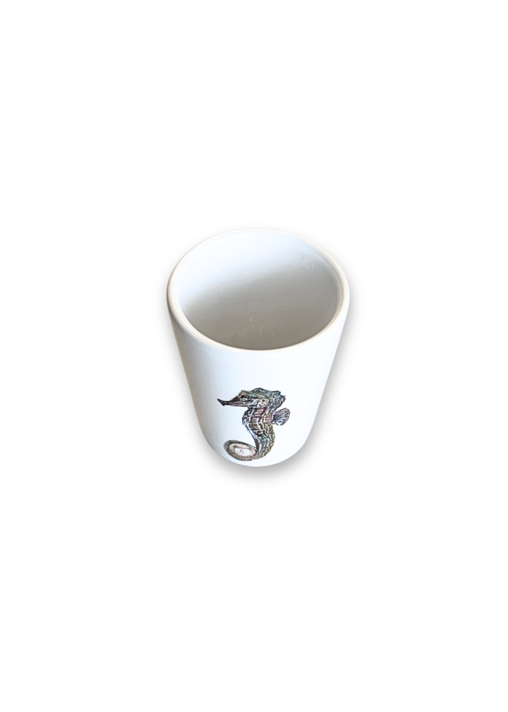 Coastal Seahorse Porcelain Ceramic Shot Glass