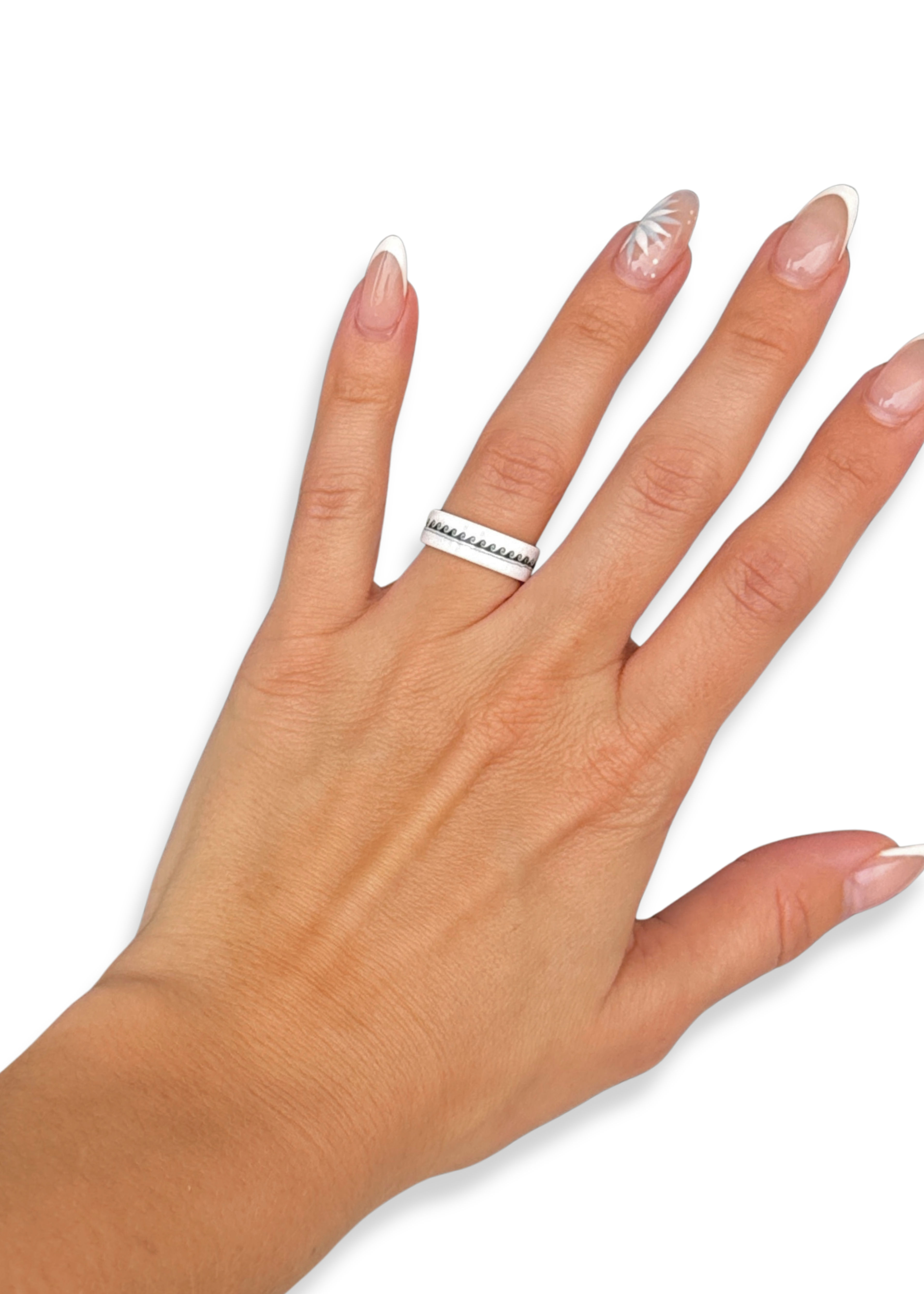 Coastal Wave Porcelain Ring – Size 6