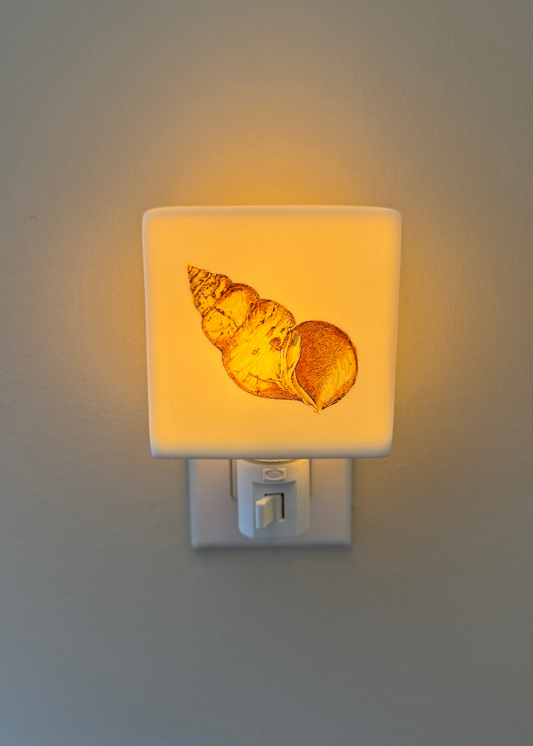 Spiral Seashell Porcelain Night Light