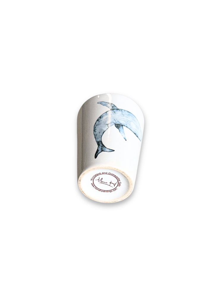 Coastal Whale Porcelain Ceramic Shot Glass