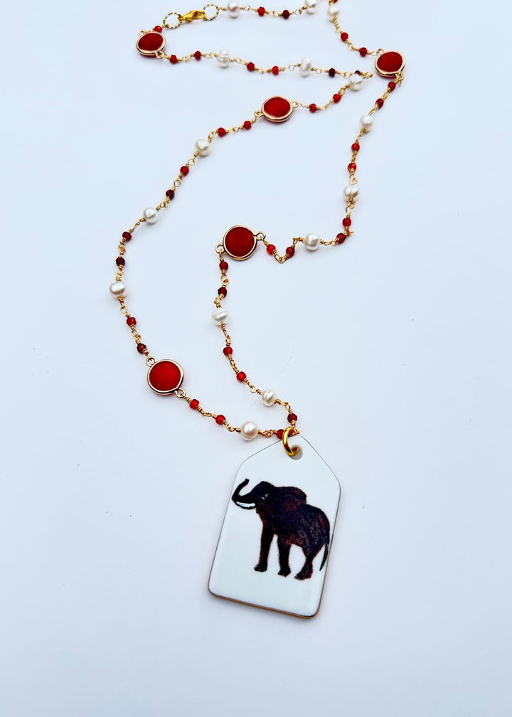 Elephant Game Day Necklace Football Jewelry College