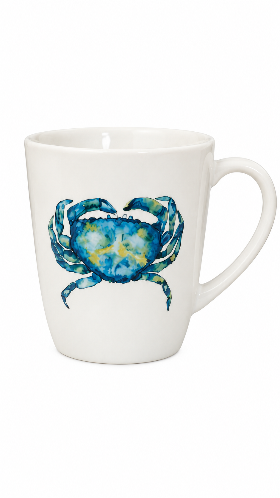 Blue Crab Coastal Medium Mug –Porcelain Coffee Mug