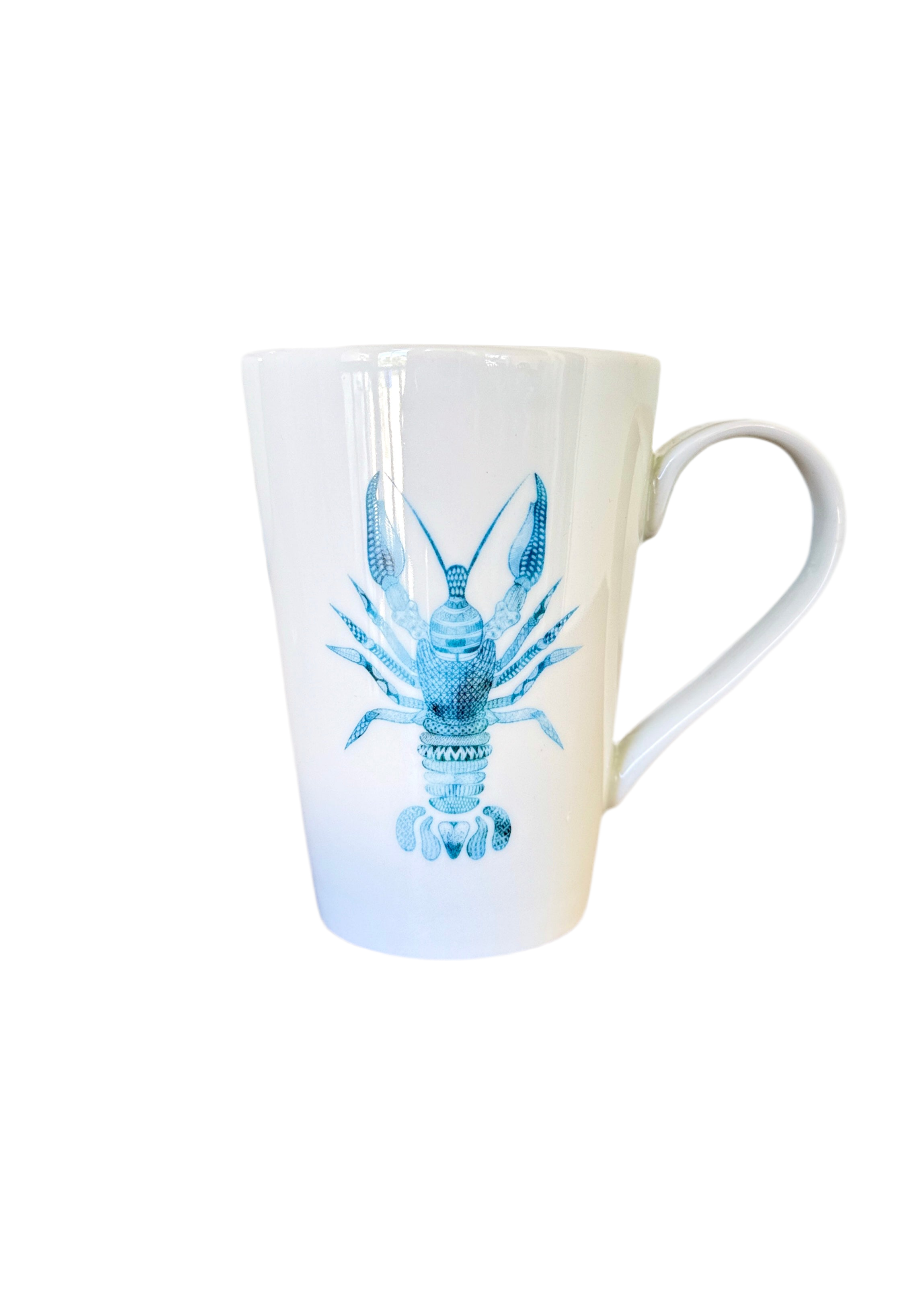 Coastal Blue Lobster Porcelain Mug Coffee Tea