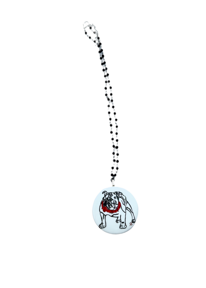 Georgia Bulldog Game Day Jewelry Necklace Football Mascot