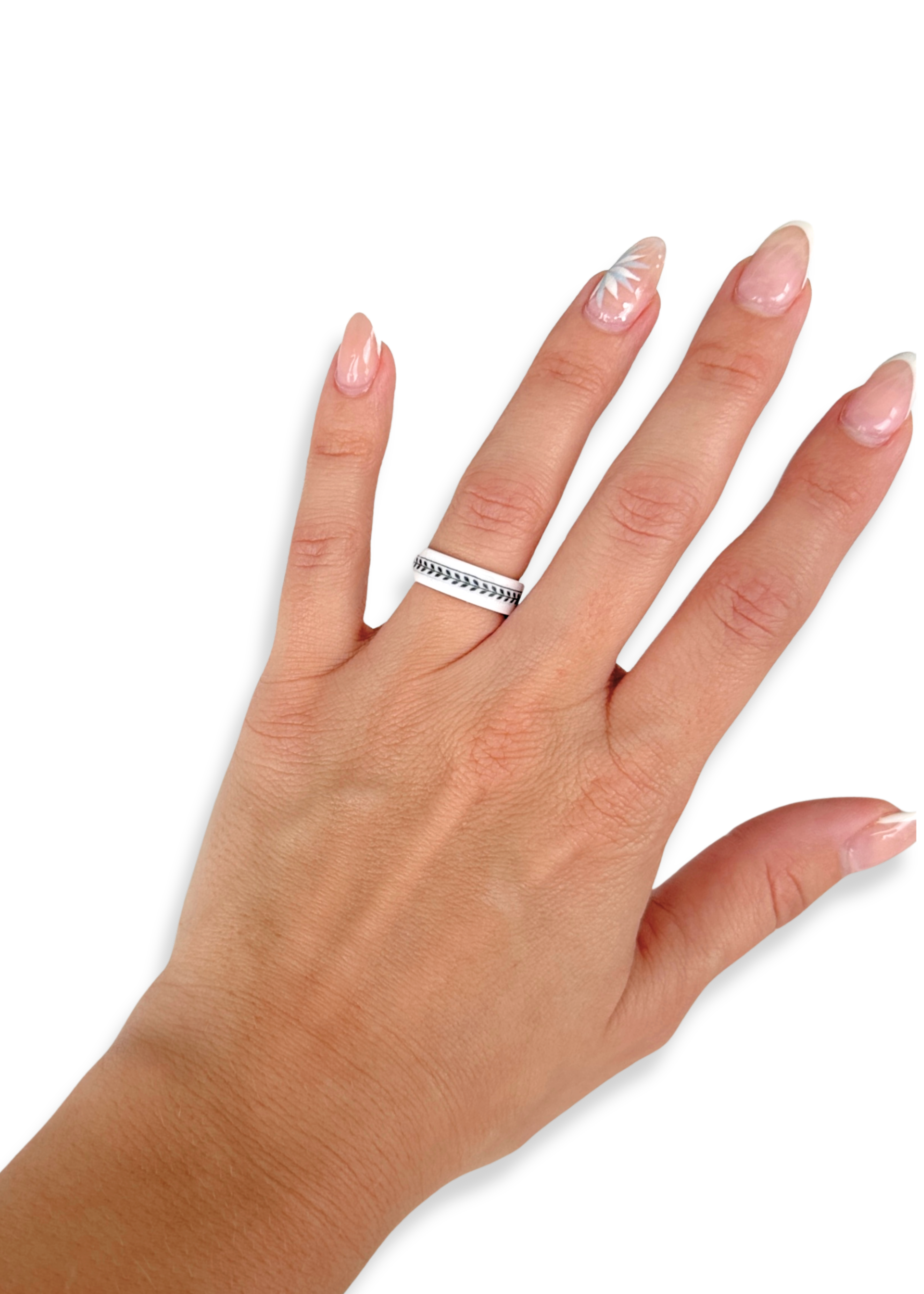 Geometric Porcelain Ring – Size 6