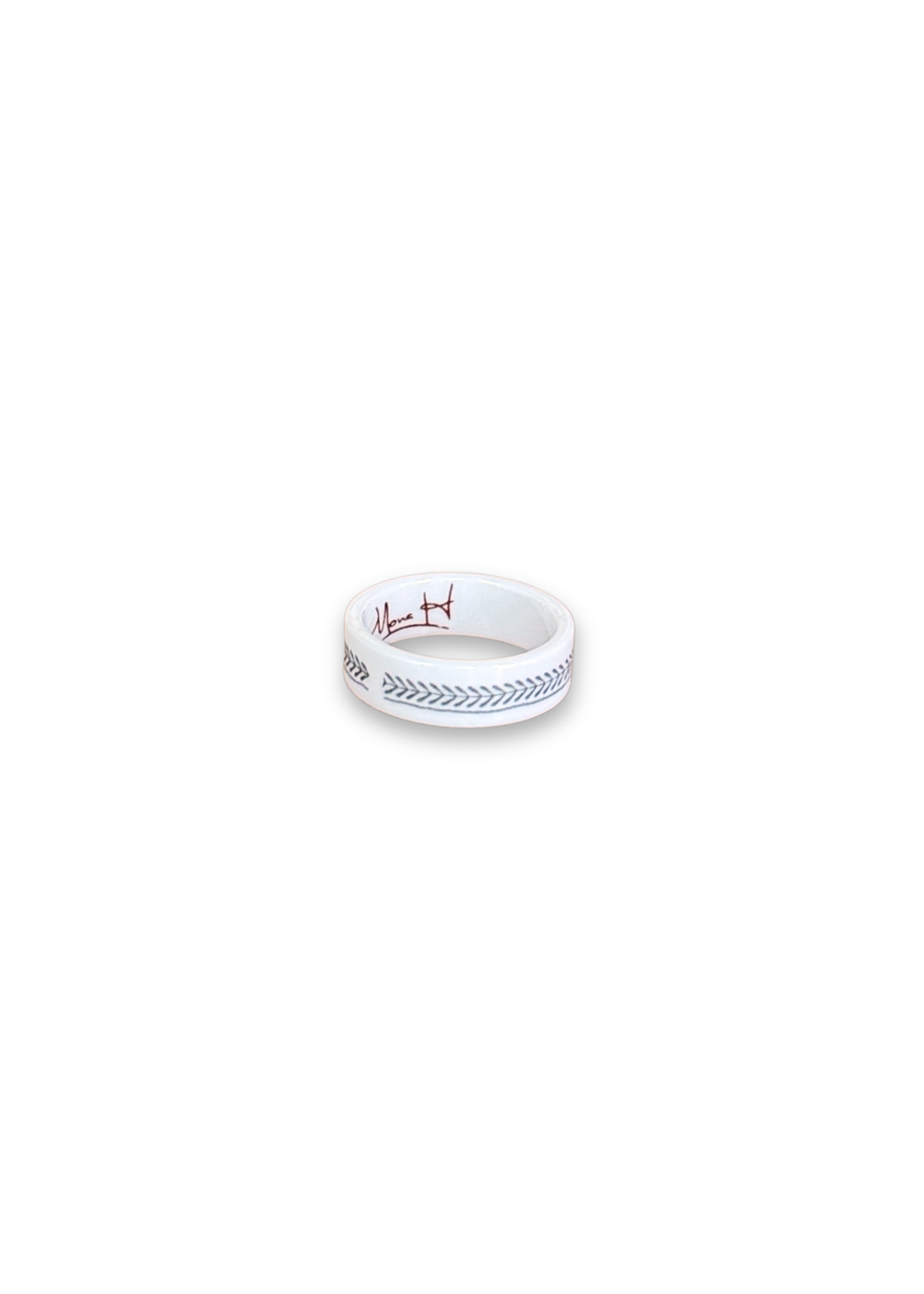 Geometric Porcelain Ring – Size 7
