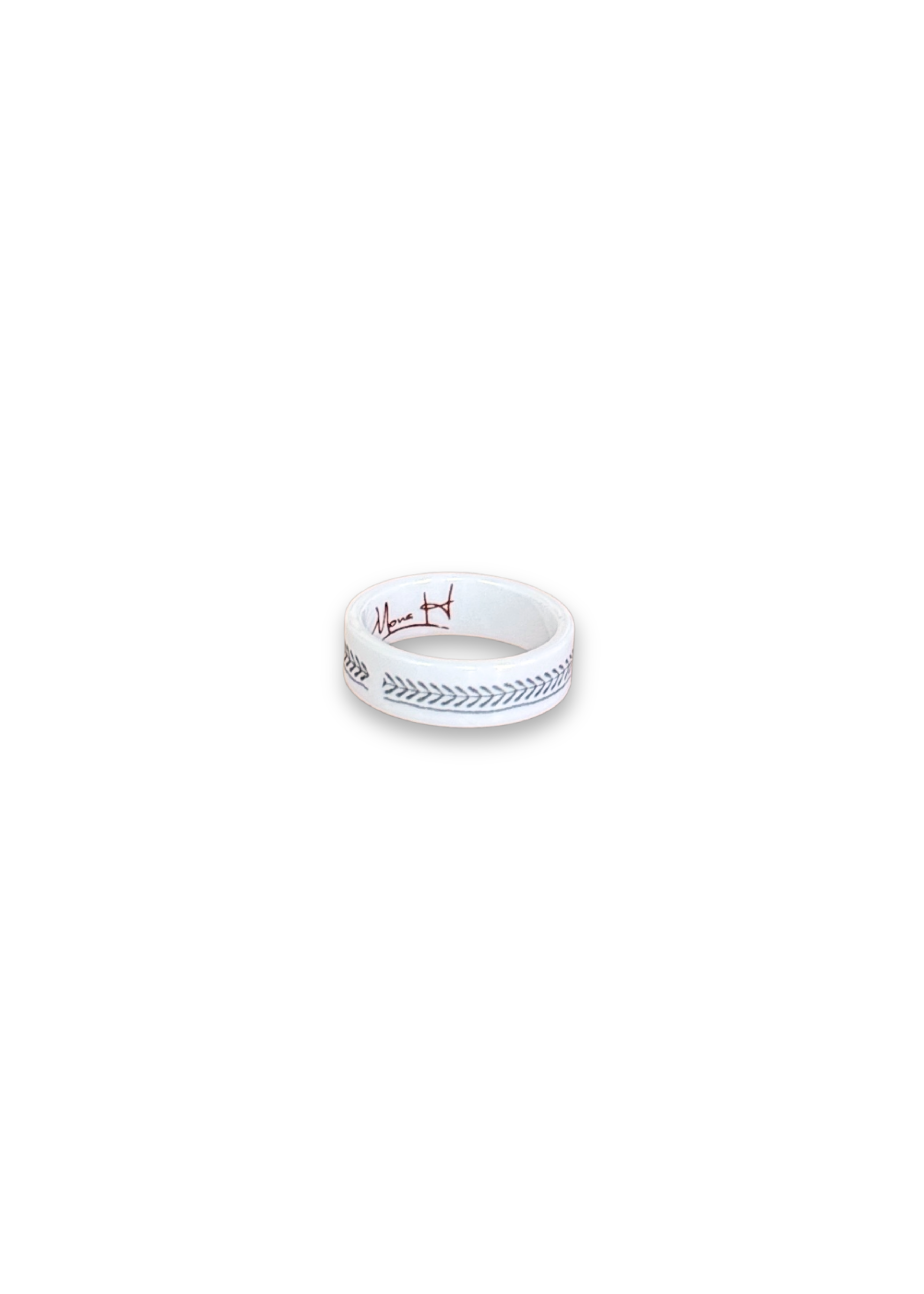 Geometric Porcelain Ring – Size 7