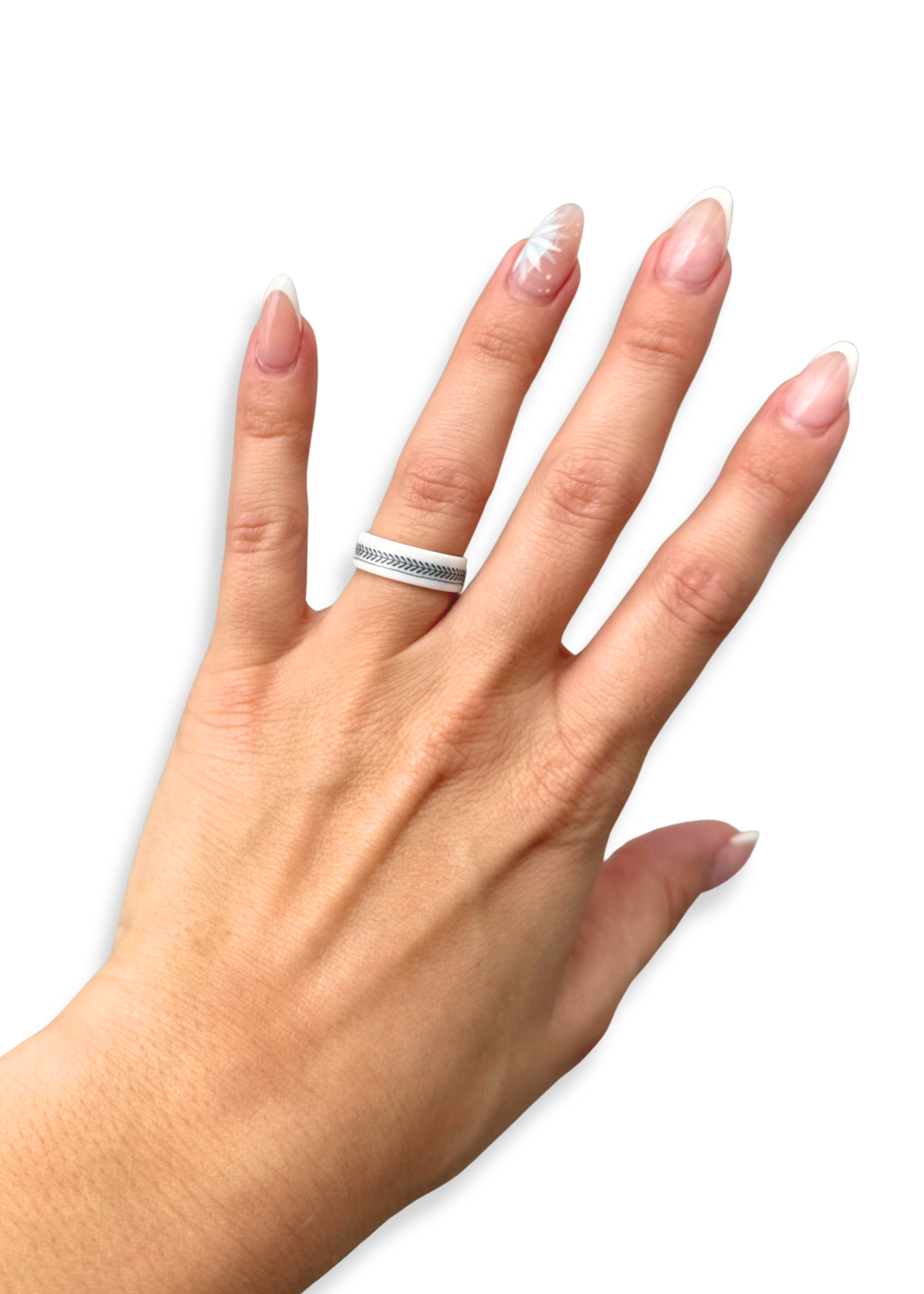 Tribal Print Porcelain Ring - Size 6