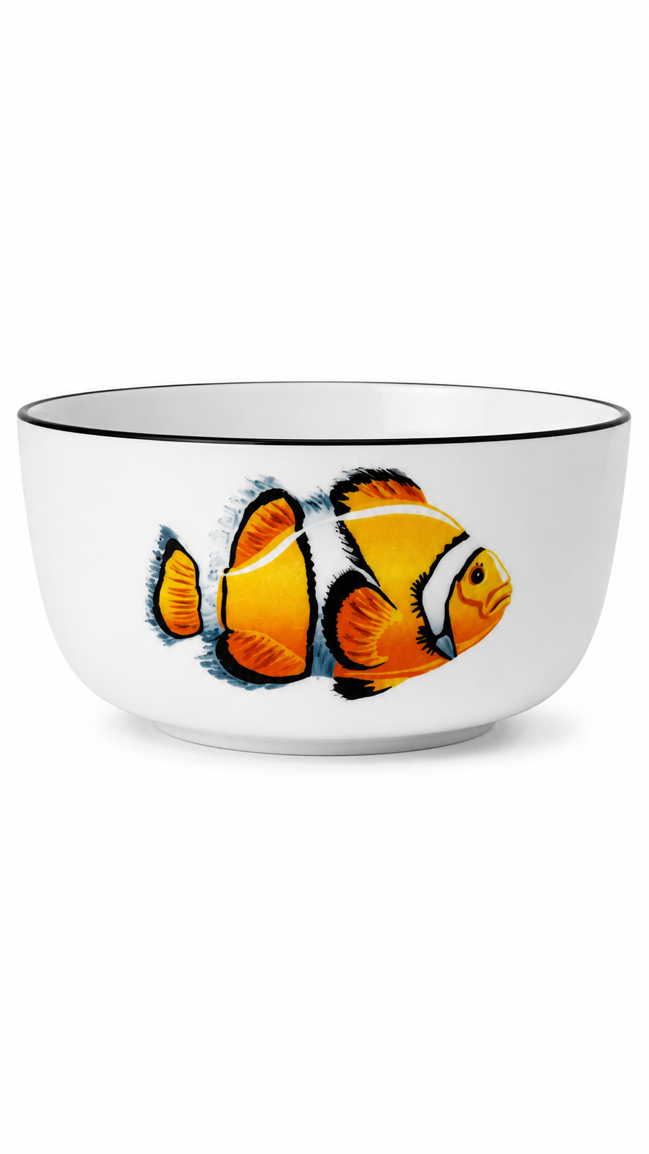 Clownfish Porcelain Soup Bowl – Coastal Serving Bowl | Nautical Dinnerware