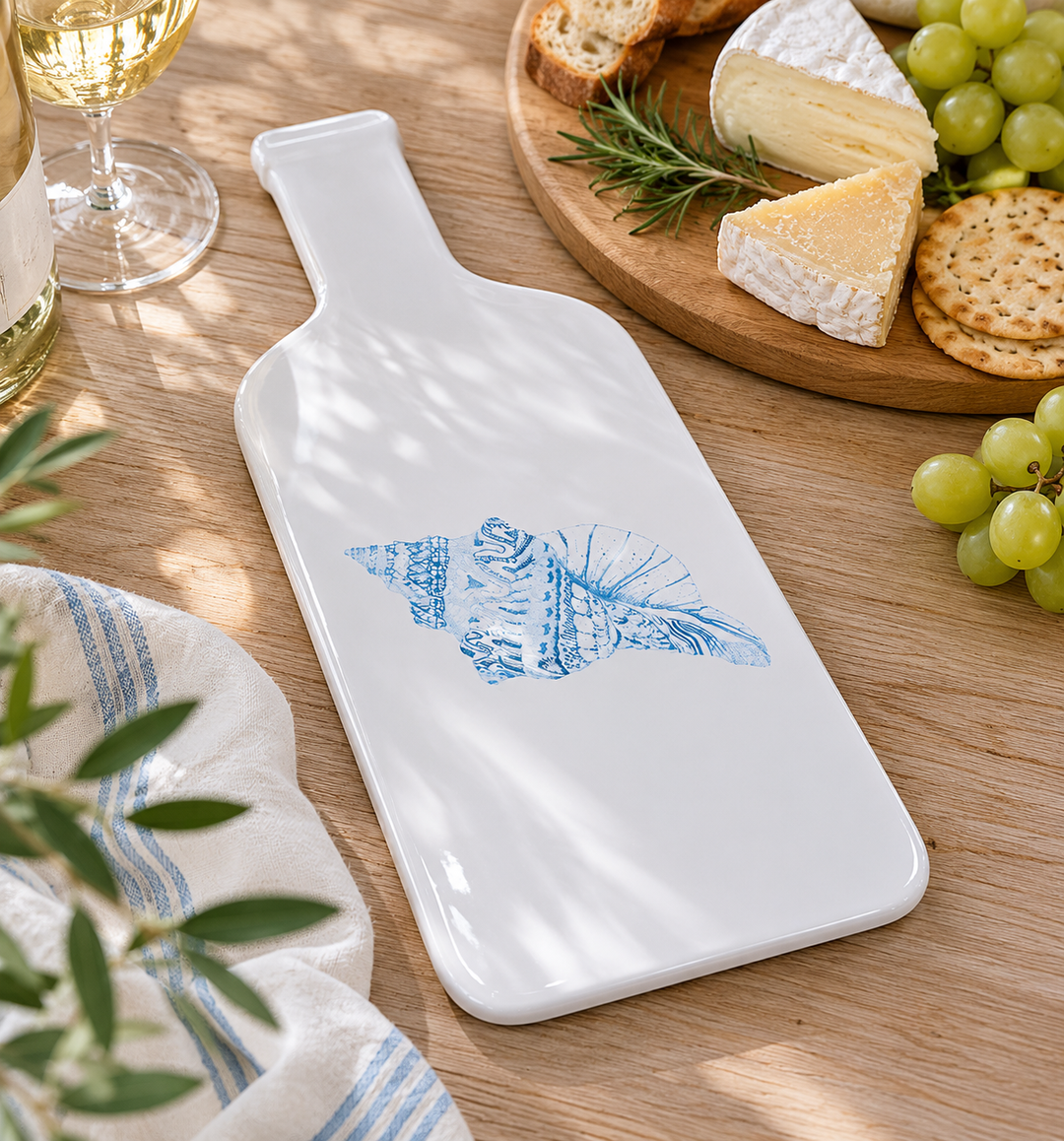 Coastal Shell Wine Bottle Cheese Board
