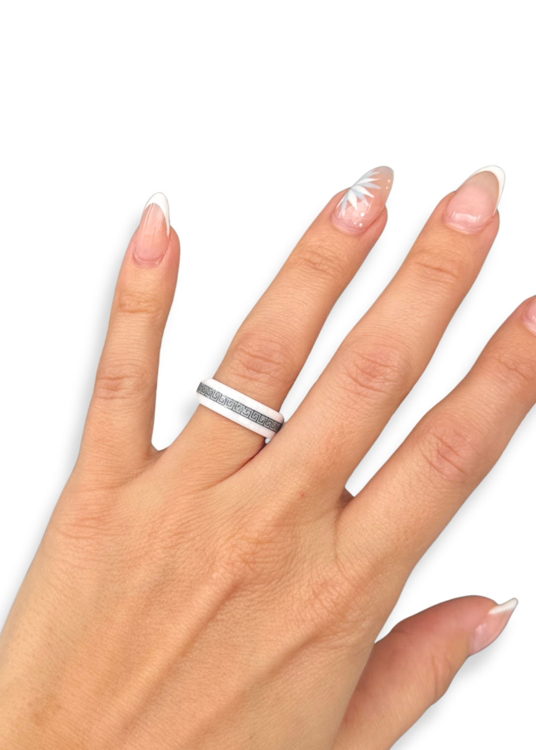 Tribal Porcelain Ring – Size 7