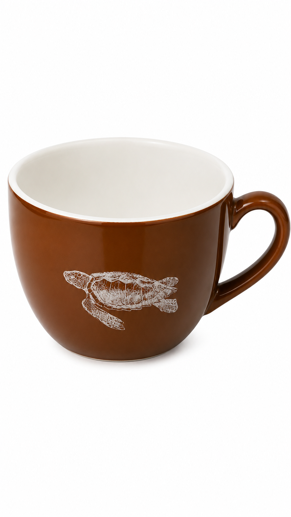 Coastal Sea Turtle Ceramic Mug Set of 2