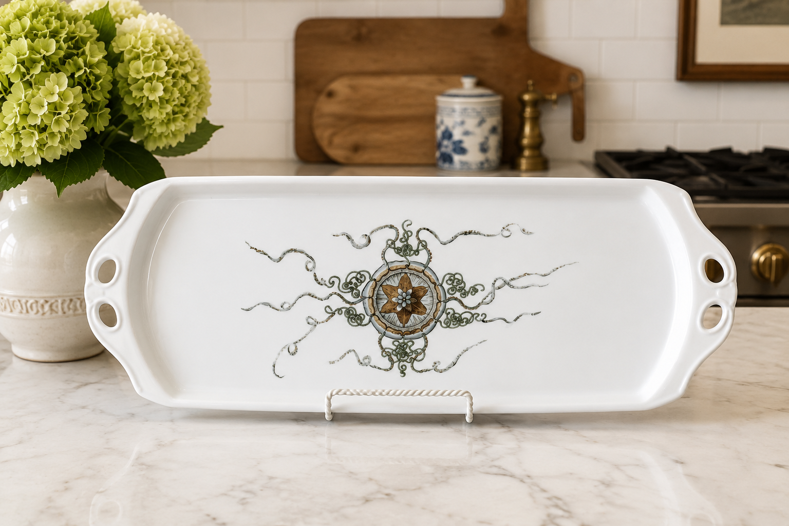 Porcelain Serving Platter – Elegant Charcuterie Tray for Entertaining