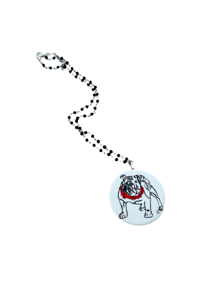 Georgia Bulldog Game Day Jewelry Necklace Football Mascot