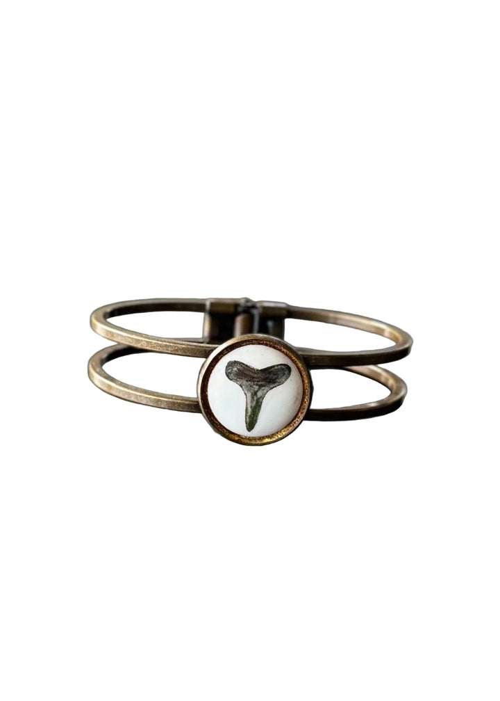 Shark Tooth Bronze Cuff Bracelet