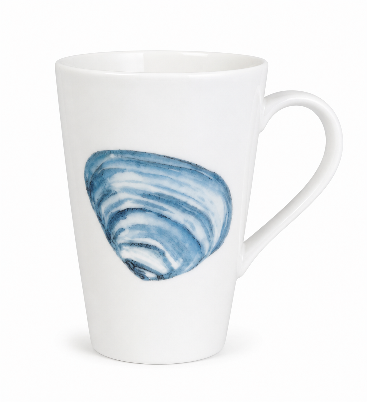 Hand-Painted Coastal Seashell Porcelain Coffee Mug