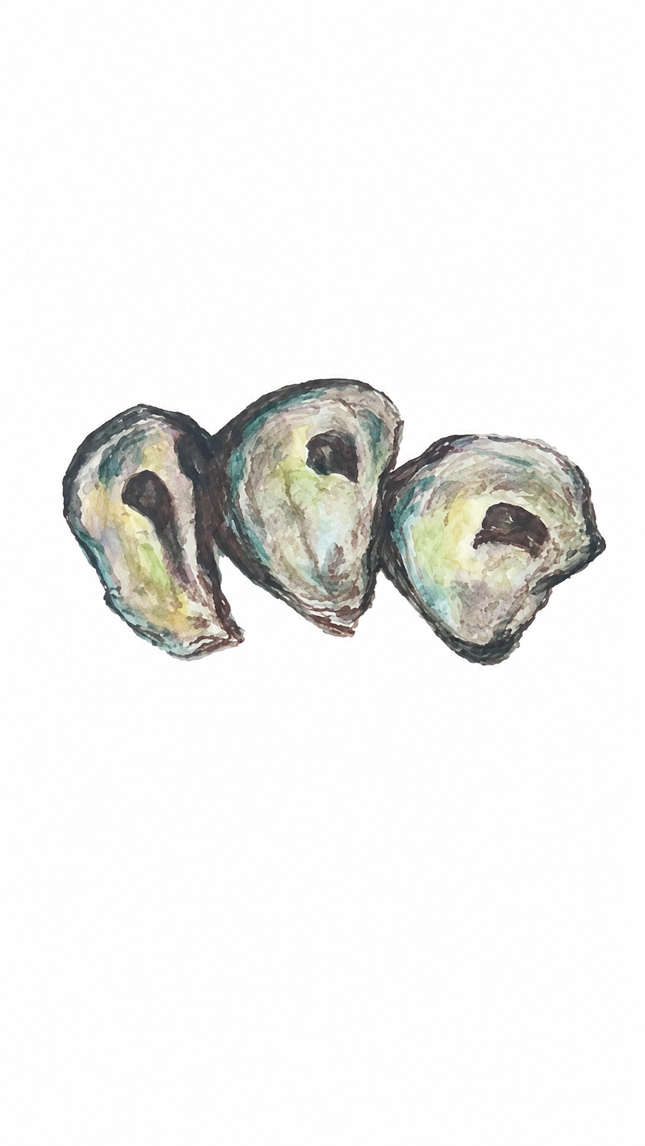 Hand-Painted Oyster Porcelain Serving Bowl | Coastal Elegance Tabletop Décor