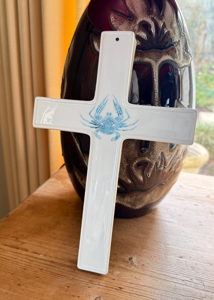 Coastal Crab Cross Wall Decor