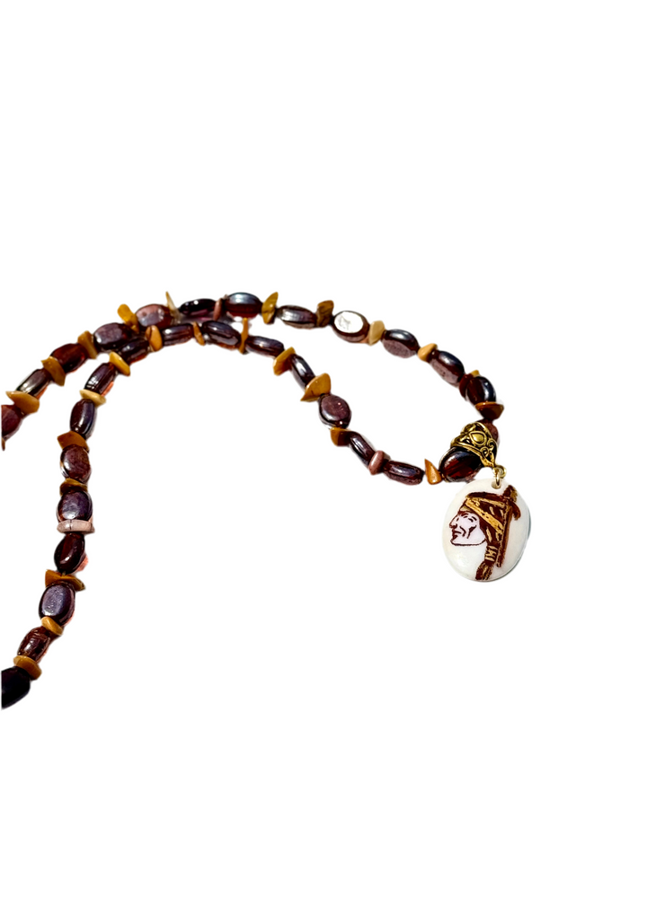 Game day Beaded Necklace Mascot Garnet Gold Football Team