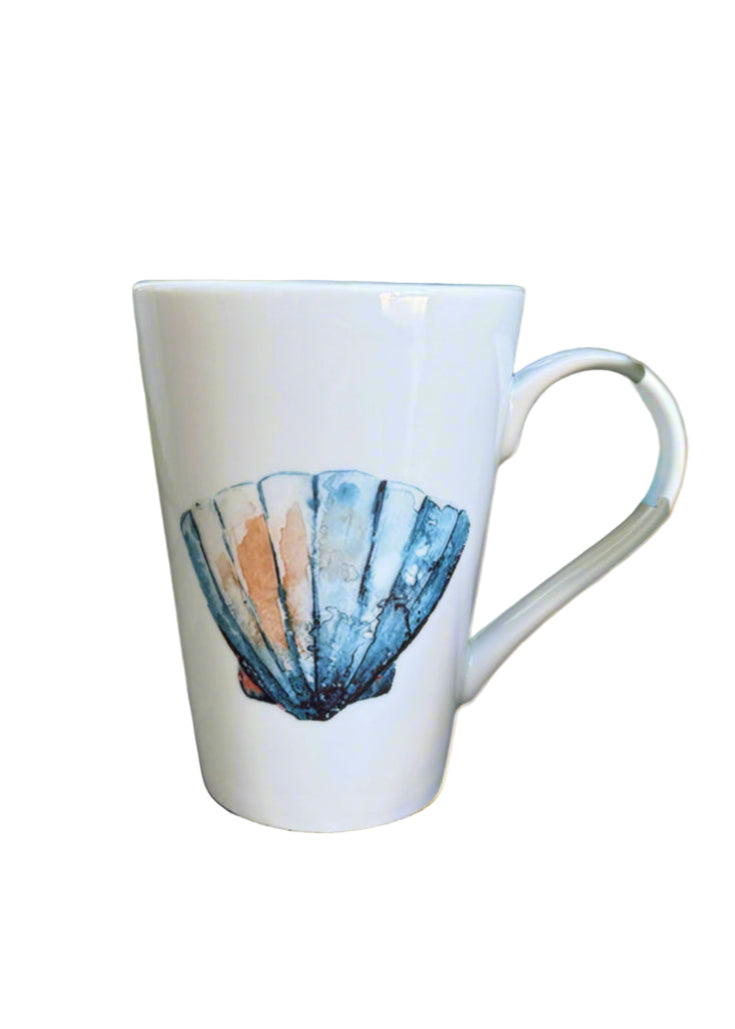 Coastal Seashell Porcelain Ceramic Mug Coffee Tea