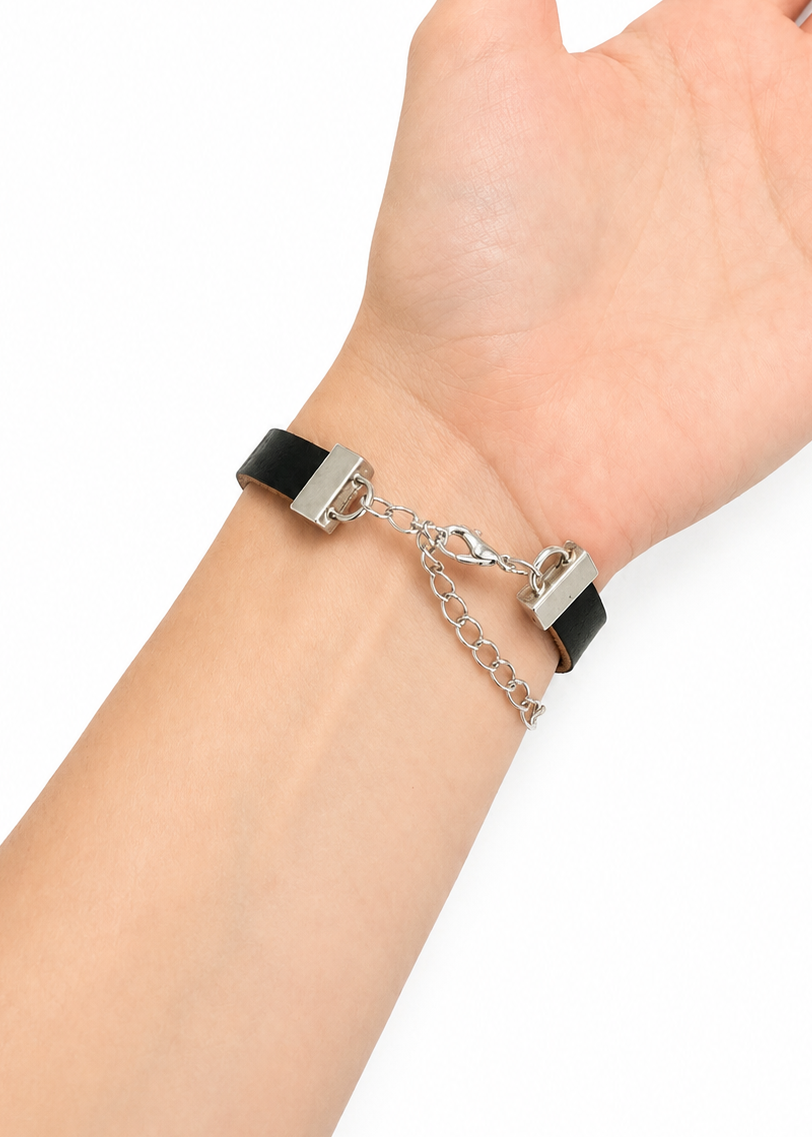 Hand Painted Adjustable Coastal Leather Starfish Bracelet