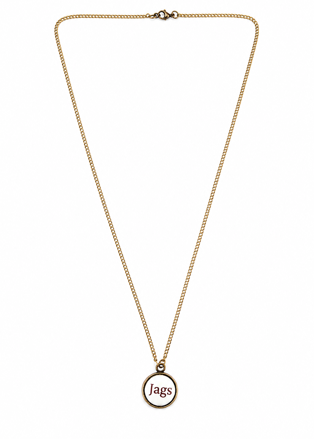 Jags Football Season Chain Porcelain Pendant Necklace