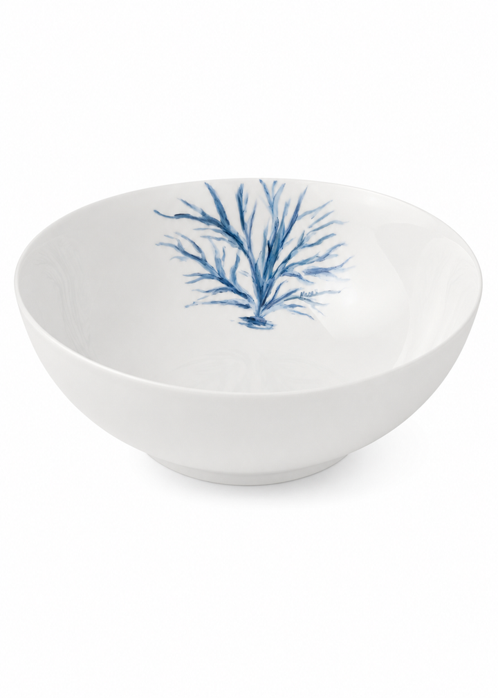 Blue Coral Porcelain Serving Bowl