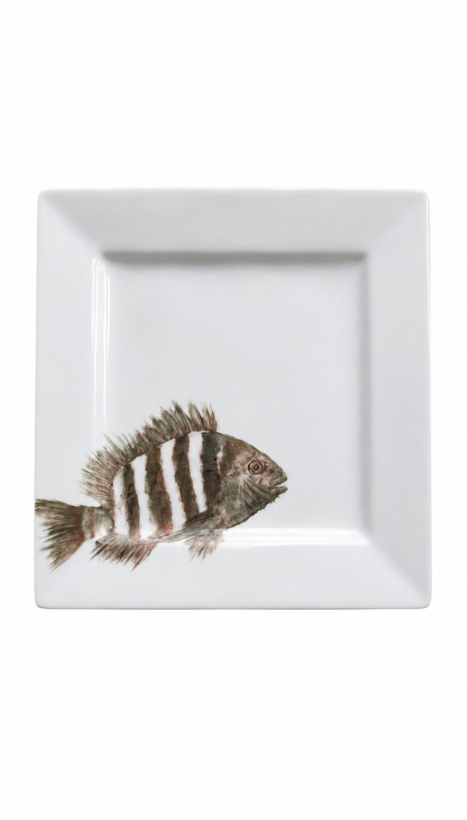 Coastal Sheepshead Fish Porcelain Serving Platter