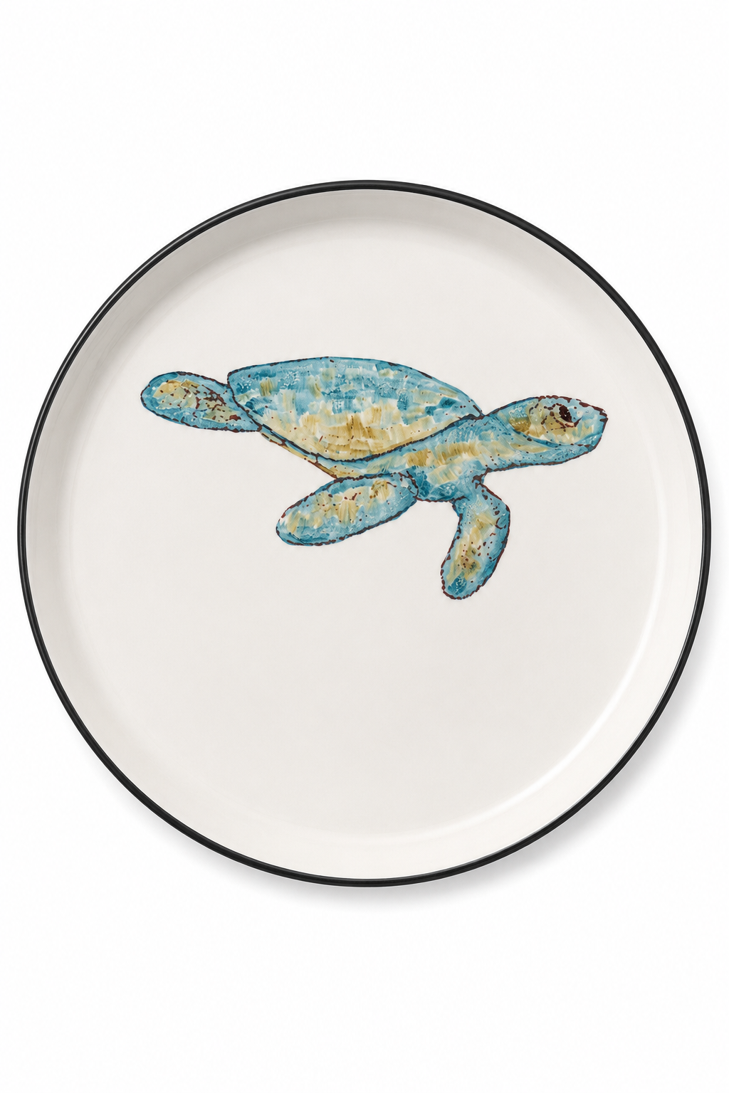 Coastal Sea Turtle Porcelain Plate