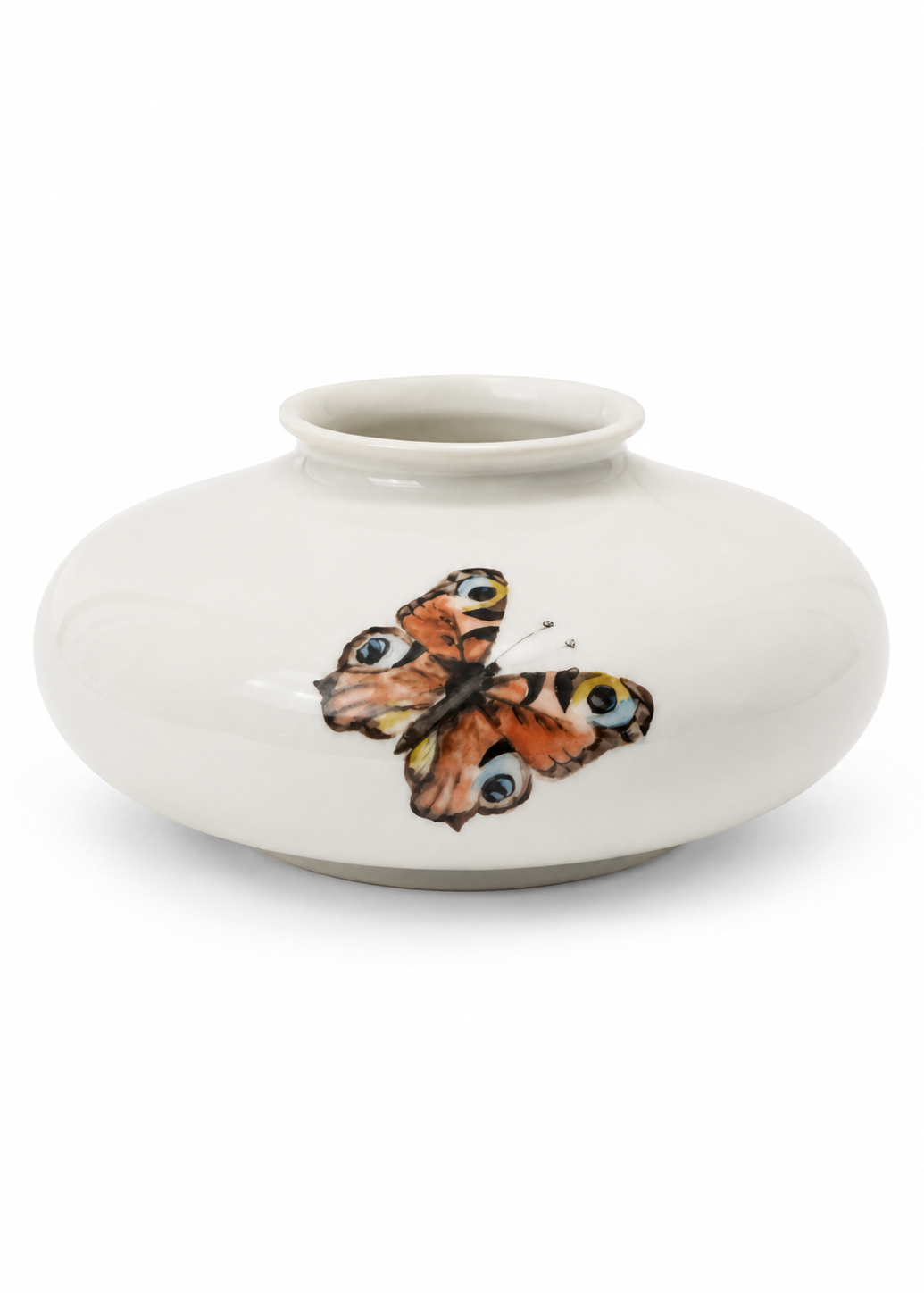 Butterfly Porcelain Nature Inspired Vase