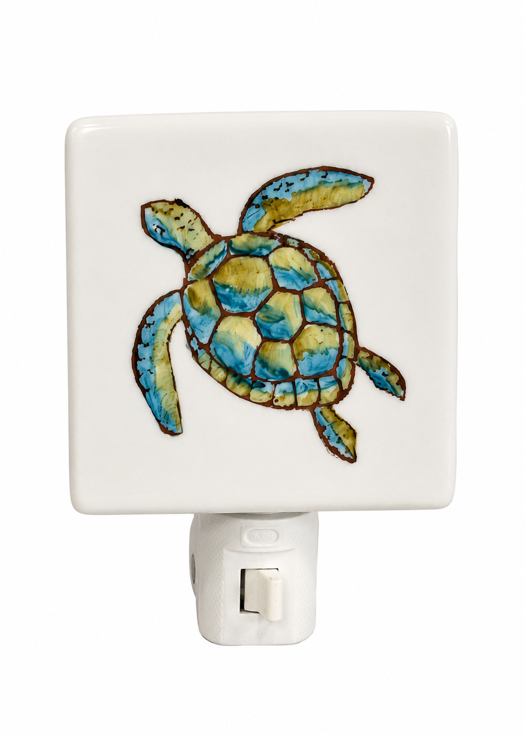 Coastal Sea Turtle Porcelain Nightlight