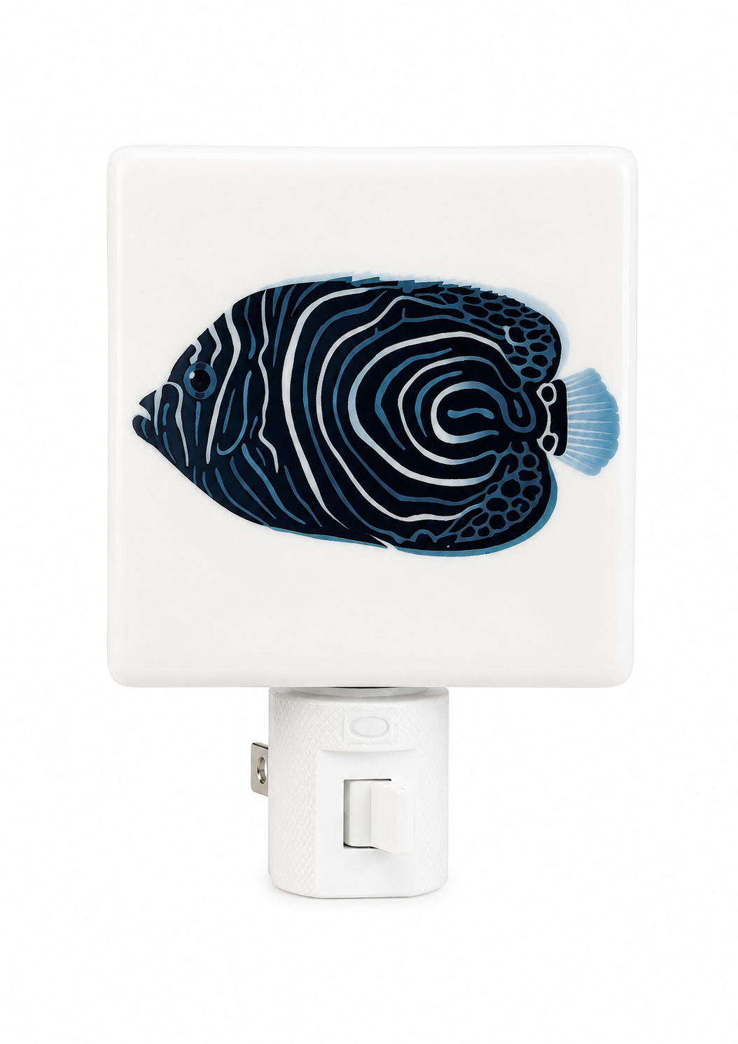 Tropical Blue Angelfish Porcelain Nightlight