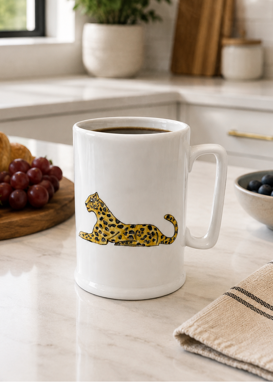 Hand Painted Jaguar Football Season Coffee Mug