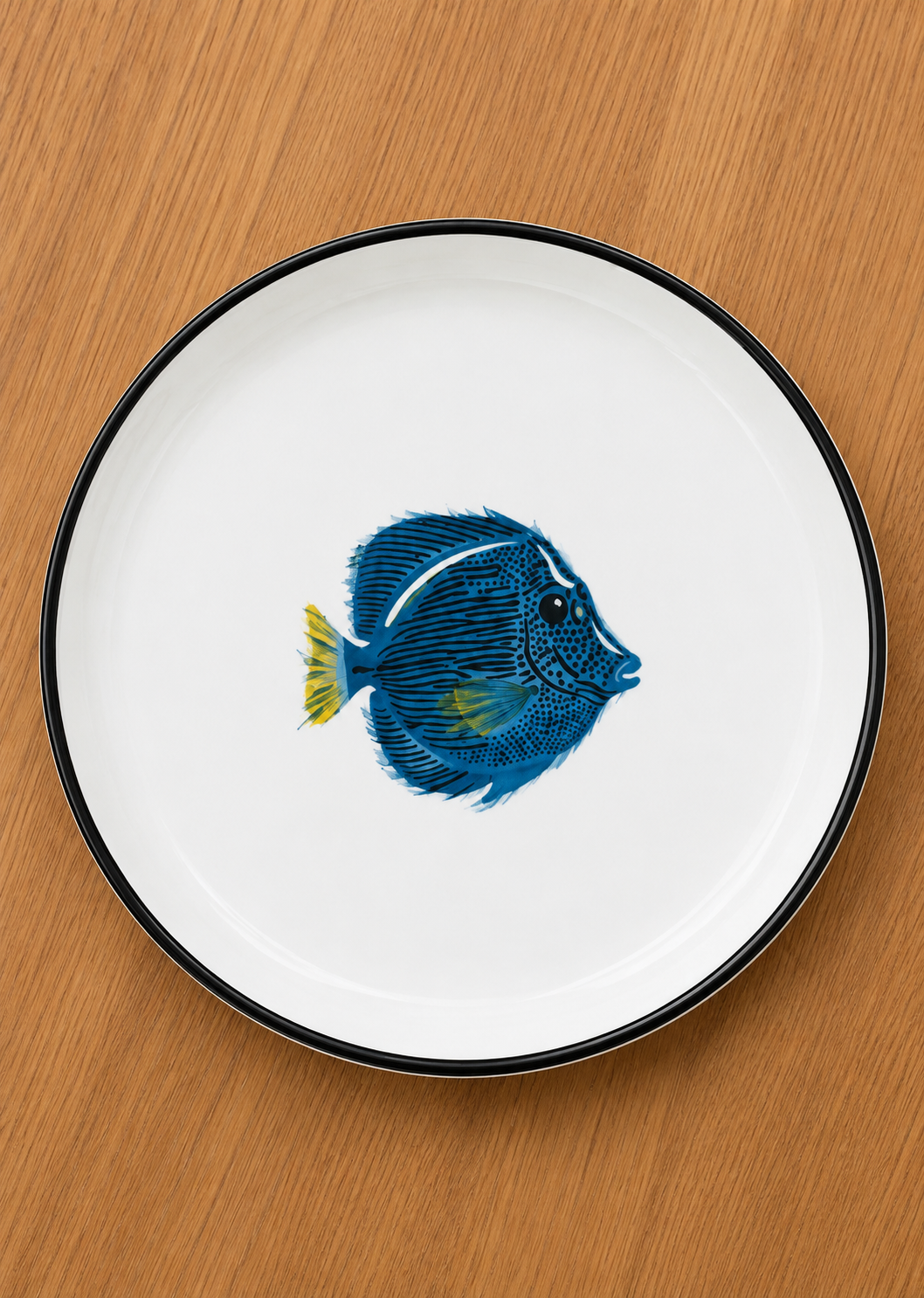 Coastal Tropical Blue Fish Appetizer Serving Plate